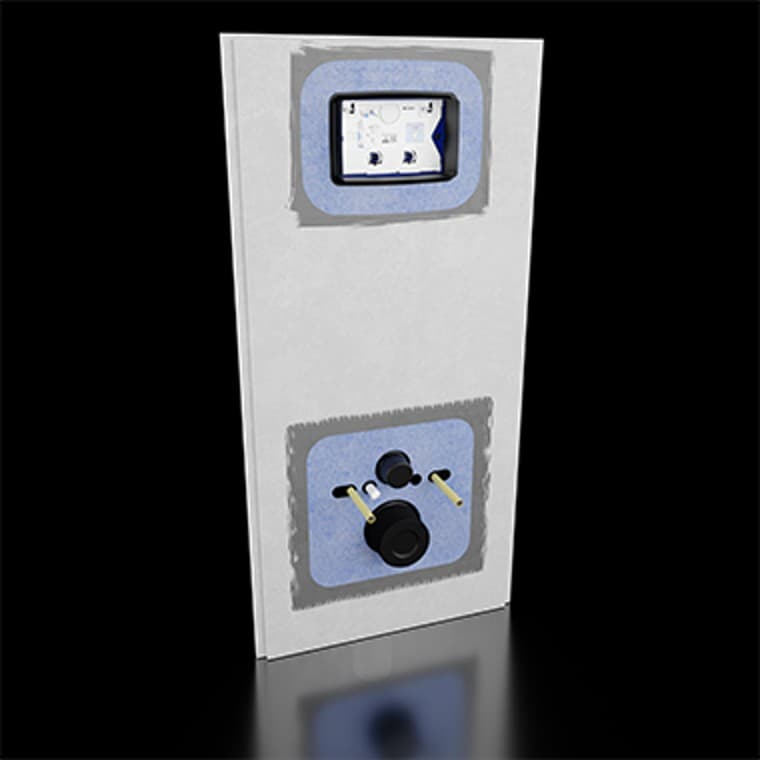 Huuhtelupainikkeen ja putkiläpivientien vedeneristyslaipat sisältyvät toimitukseen Huuhtelupainikkeen ja putkiläpivientien vedeneristyslaipat sisältyvät toimitukseen