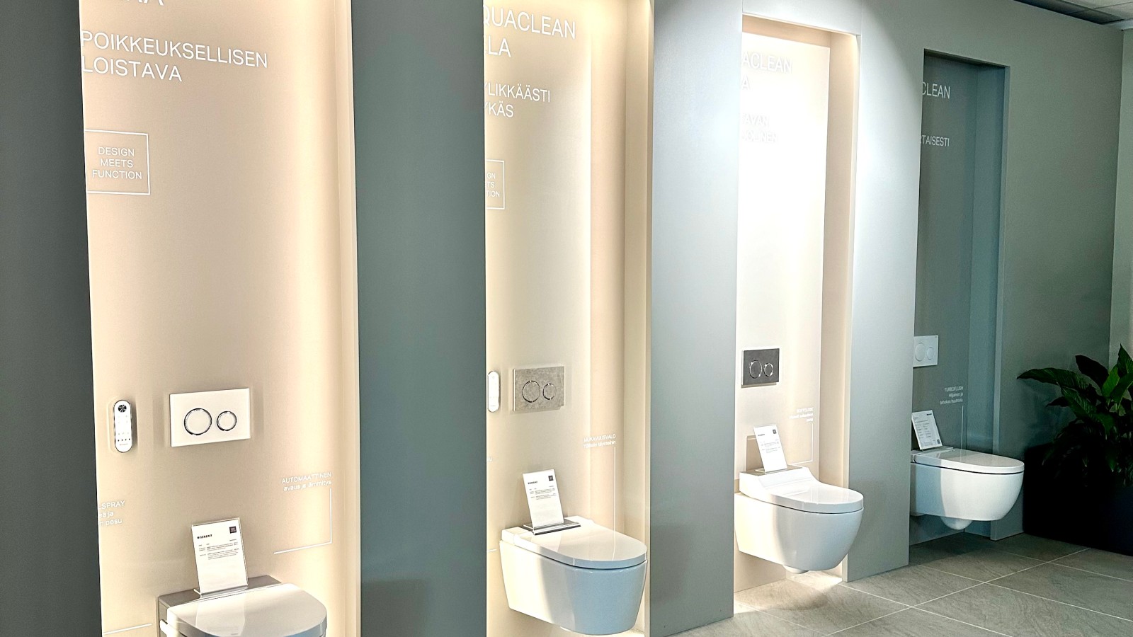 AquaClean -mallit esillä Vantaan Showroomissamme