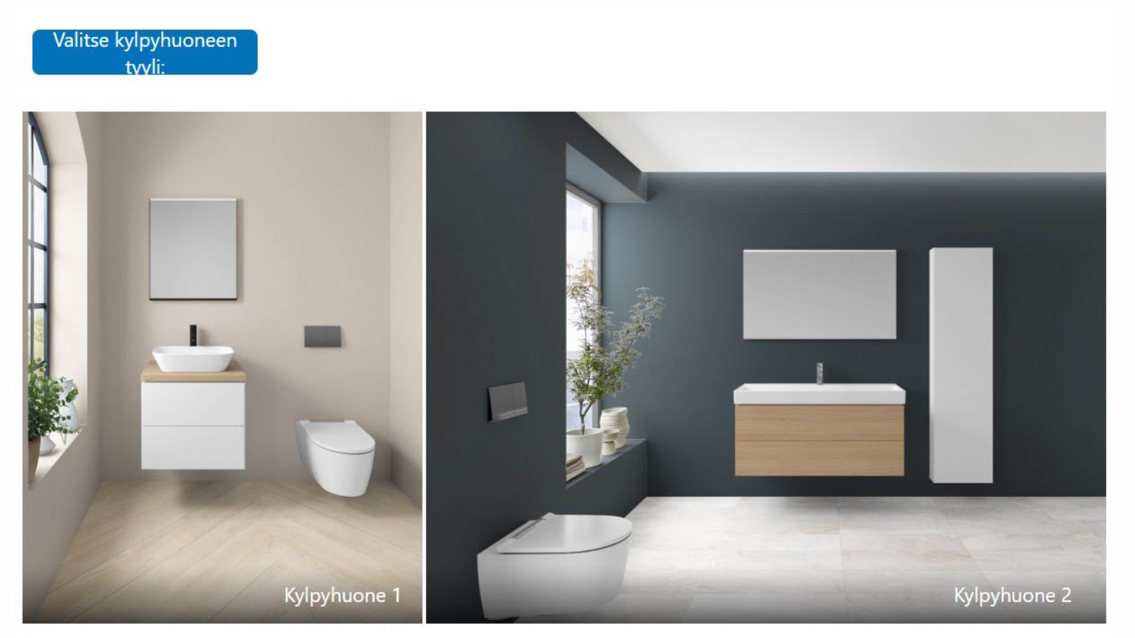 1. Valitse kylpyhuoneesi pohjapiirros