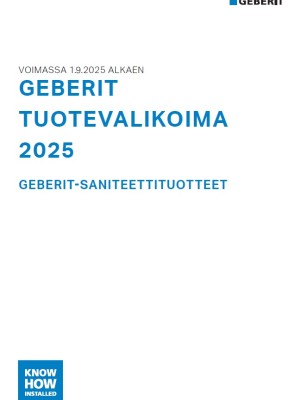 Geberit Saniteettituotteet tuotevalikoima 2025 Geberit Saniteettituotteet tuotevalikoima 2025
