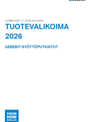 Geberit Syöttöputkistot tuotevalikoima 2026