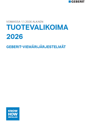Geberit Viemarijarjestelmat tuotevalikoima 2026