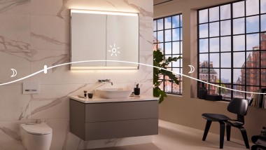 Geberit ComfortLight -peilikaappi täydelliseen kylpyhuoneen valaistukseen