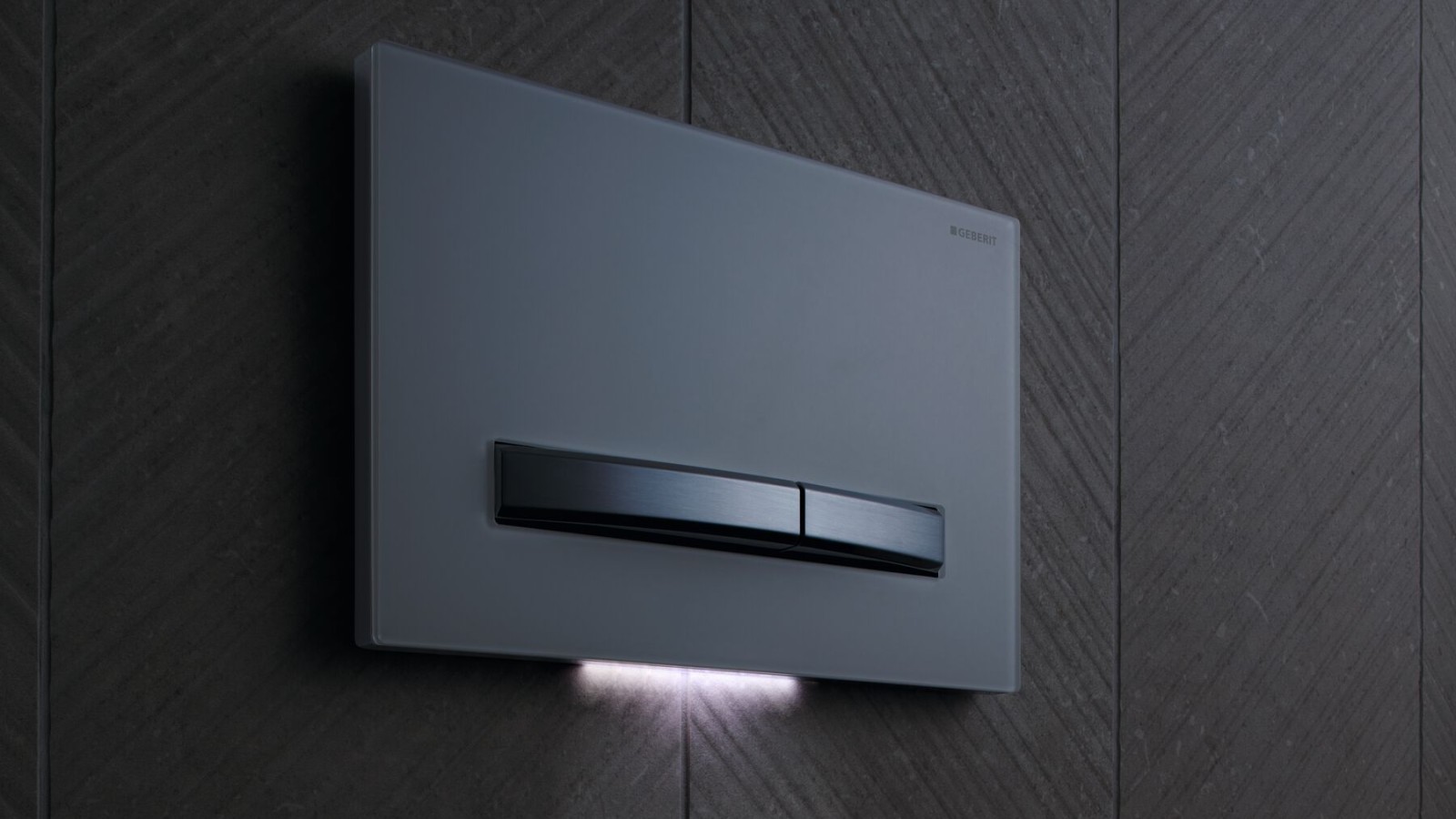 Geberit Sigma50 valkoisena mukavuusvalolla Geberit Sigma50 valkoisena mukavuusvalolla