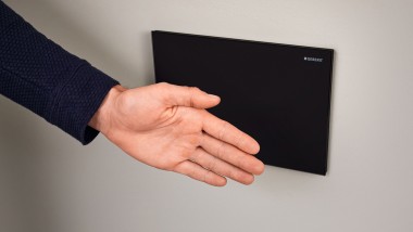 Kosketusvapaa Geberit Sigma80 -huuhtelupainike