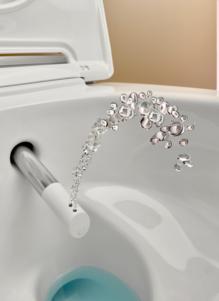 Geberit AquaClean -pesu-wc:n pesutoiminto Geberit AquaClean -pesu-wc:n pesutoiminto