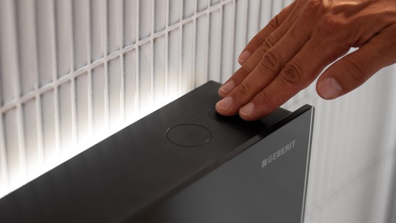 Geberit Monolith -moduuli valonlähteellä (© Geberit) Geberit Monolith -moduuli valonlähteellä (© Geberit)