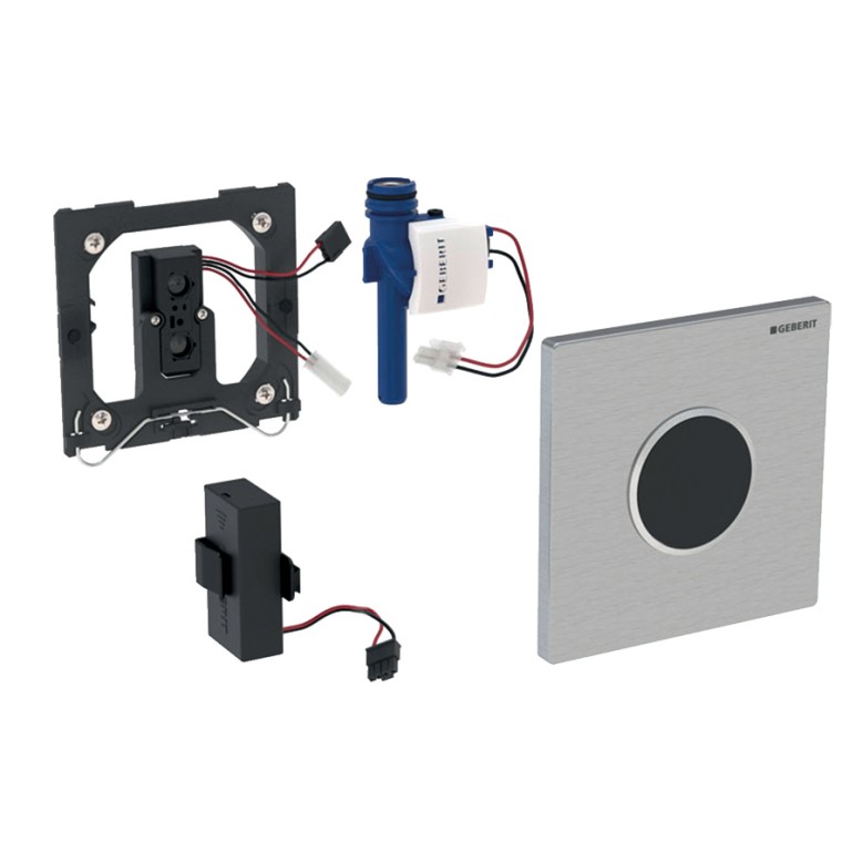 Kosketusvapaa urinaalihuuhtelulaite akkukäyttöä varten Kosketusvapaa urinaalihuuhtelulaite akkukäyttöä varten