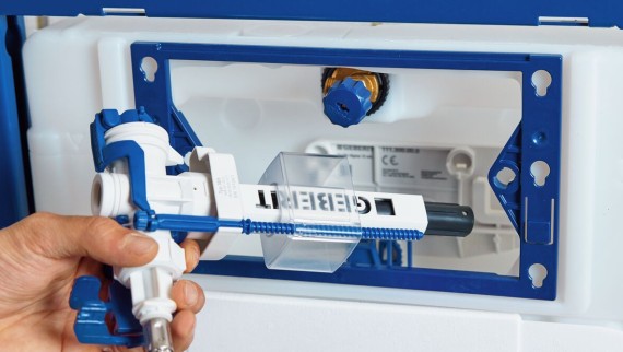 Geberit DuoFix and Geberit 383 -täyttöventtiili piilohuuhtelusäiliössä