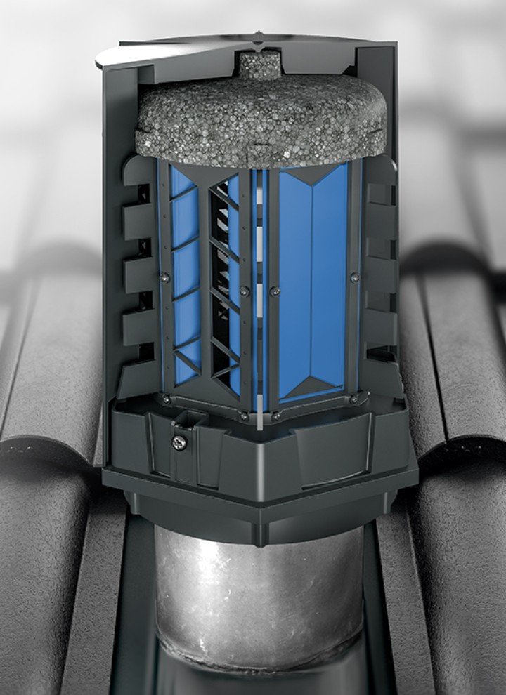 Geberit-ERV-energiansäästöventtiilin patentoidut magneettiset kalvot avautuvat molempiin suuntiin Geberit-ERV-energiansäästöventtiilin patentoidut magneettiset kalvot avautuvat molempiin suuntiin