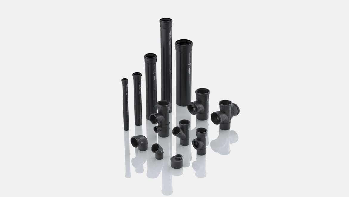 Fittings and pipelines in Geberit Silent-Pro drainage system