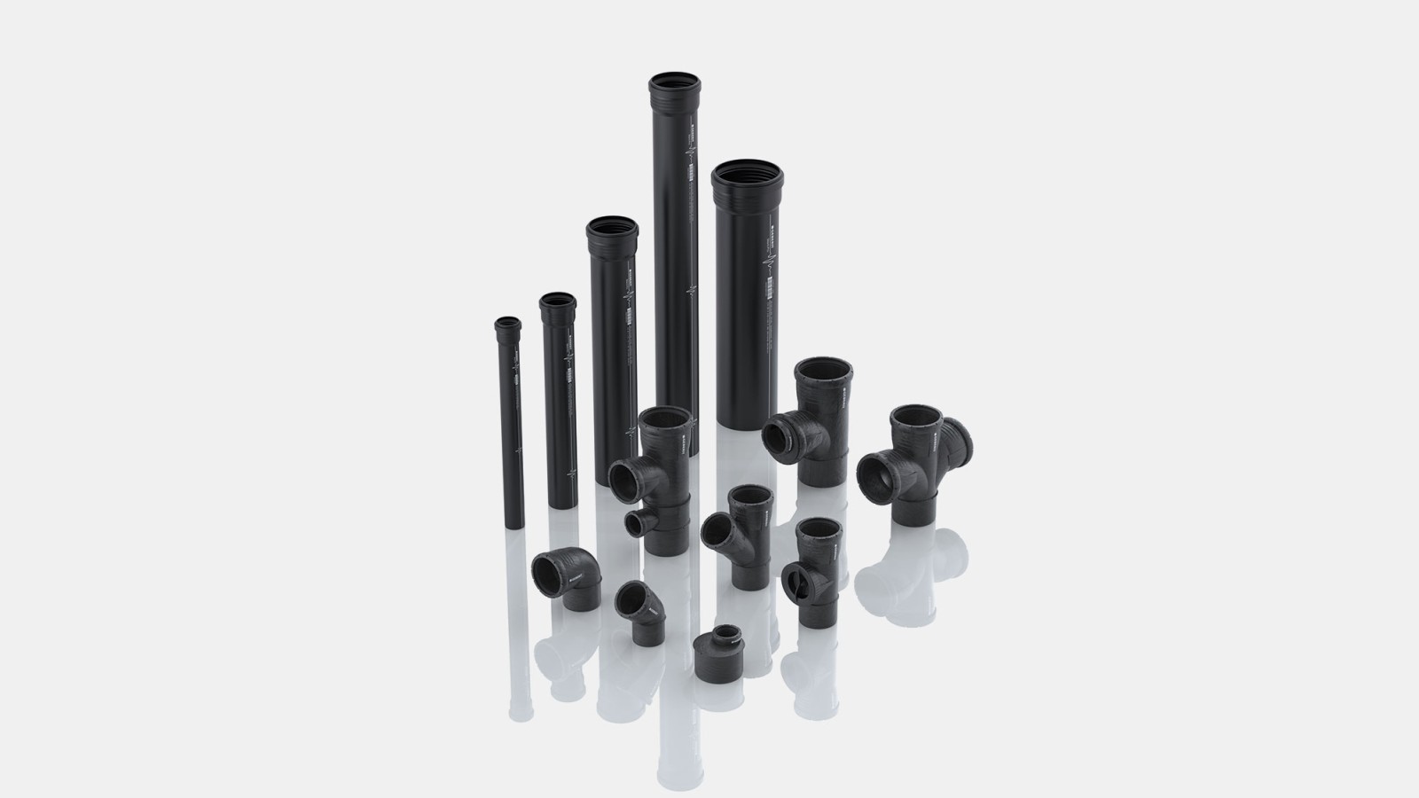 Fittings and pipelines in Geberit Silent-Pro drainage system