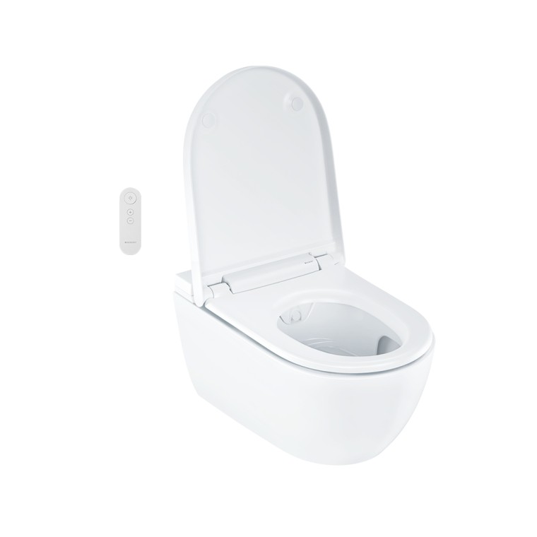 Geberit AquaClean Alba ja avoin WC-kansi Geberit AquaClean Alba ja avoin WC-kansi