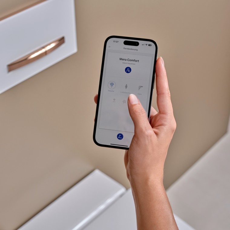 Geberit AquaClean Geberit Home -sovelluksella Geberit AquaClean Geberit Home -sovelluksella