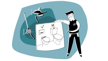 Hyvin suunniteltu kylpyhuone on helpompi puhdistaa