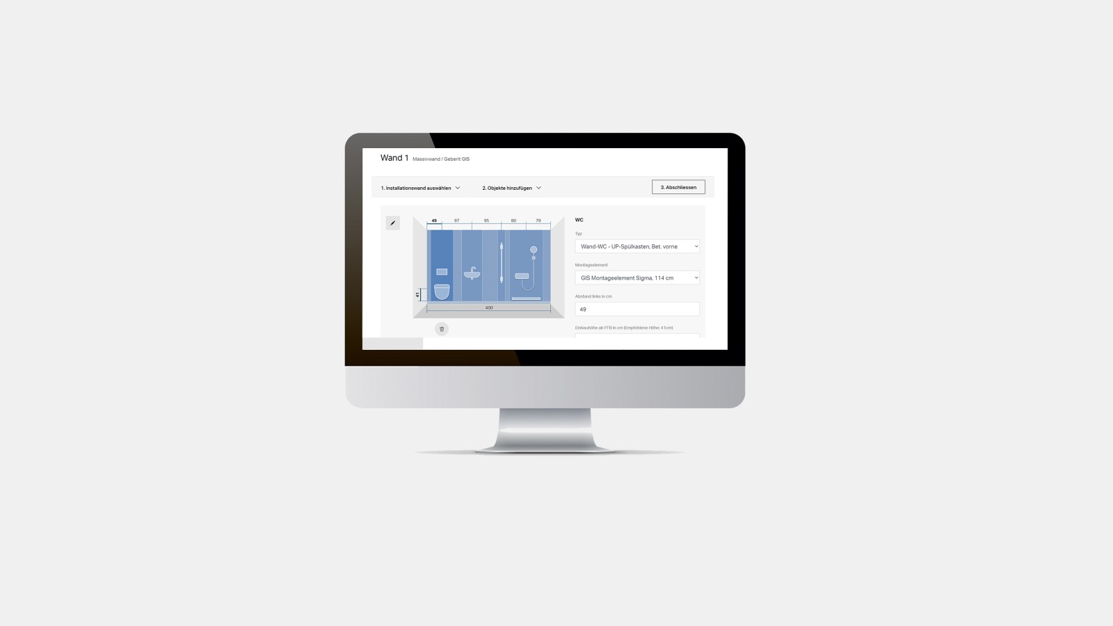 Geberit GIS/Duofix -laskentatyökalu Geberitiltä Geberit GIS/Duofix -laskentatyökalu Geberitiltä