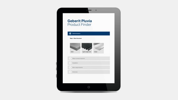 Geberit Pluvia -tuotetunnistin Geberit Pluvia -tuotetunnistin