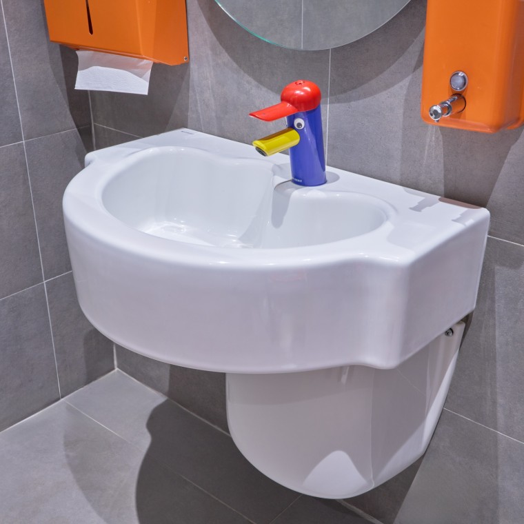 Geberit Bambini -malliston tuotteita käytetään lapsille. (© Oğuzhan Kasar)