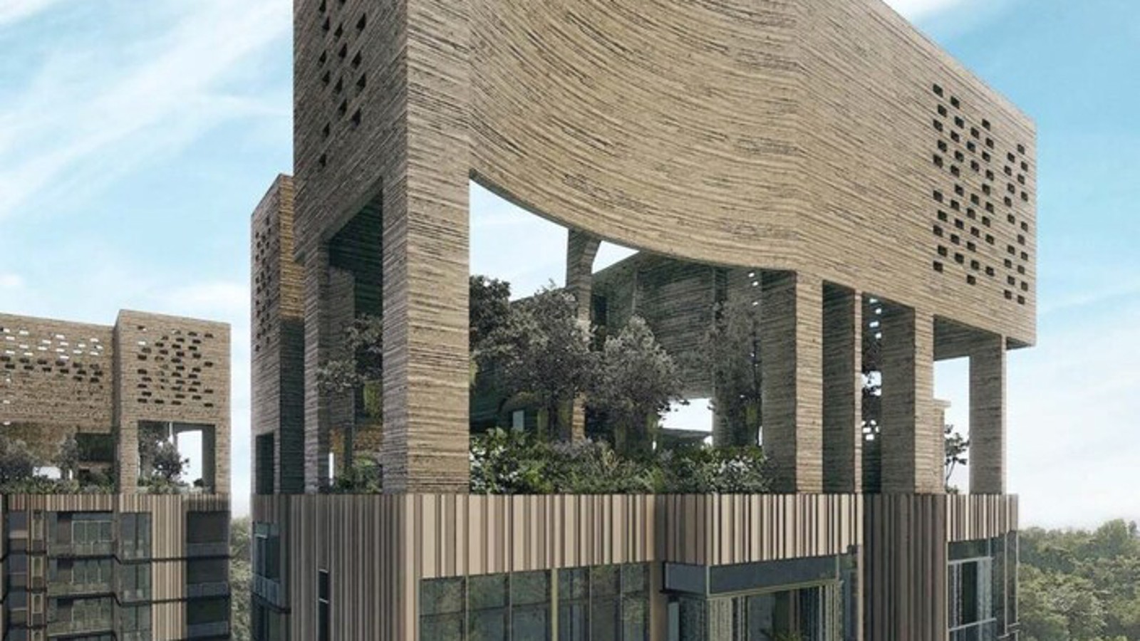 ”Salaiset puutarhat” kasvavat Martin Modern -alueen asuintornien päällä (© Darren Soh) ”Salaiset puutarhat” kasvavat Martin Modern -alueen asuintornien päällä (© Darren Soh)