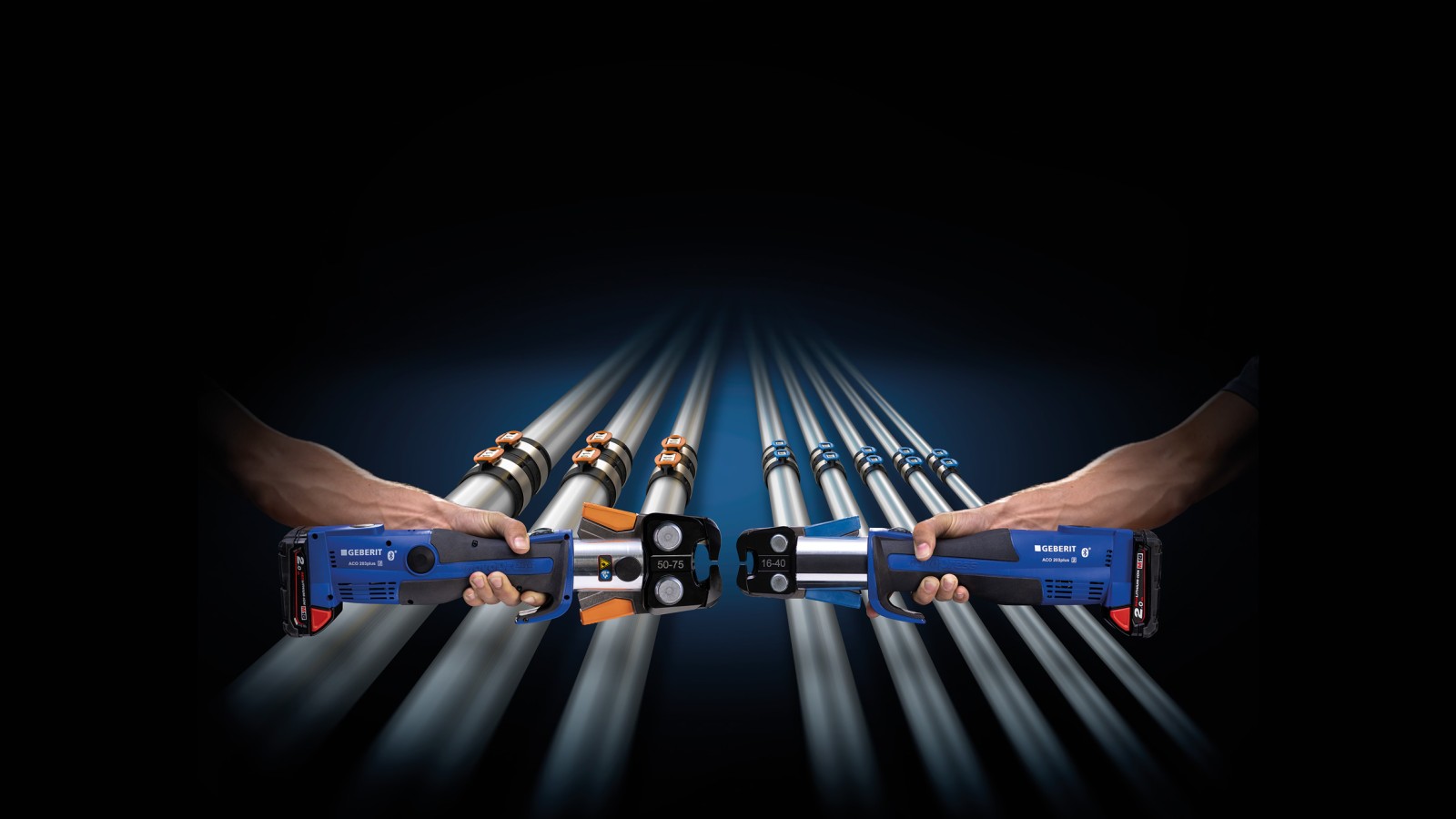 Putkikoot ja sopivat puristusleuat tunnistaa helposti puristusindikaattorin väristä