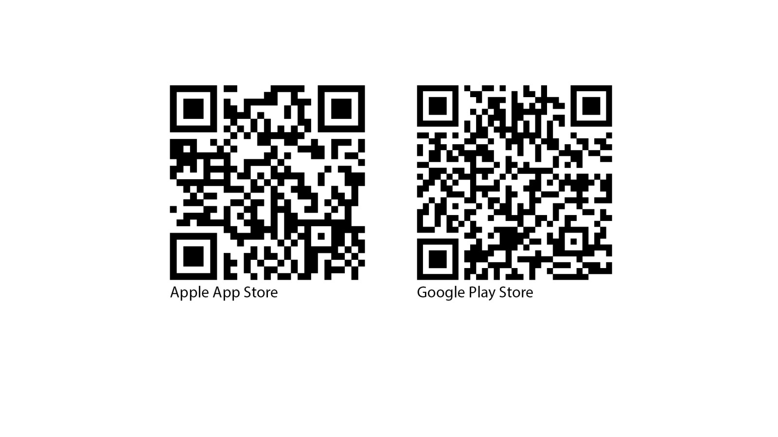Geberit Control -sovelluksen QR-koodit Applelle ja Androidille Geberit Control -sovelluksen QR-koodit Applelle ja Androidille