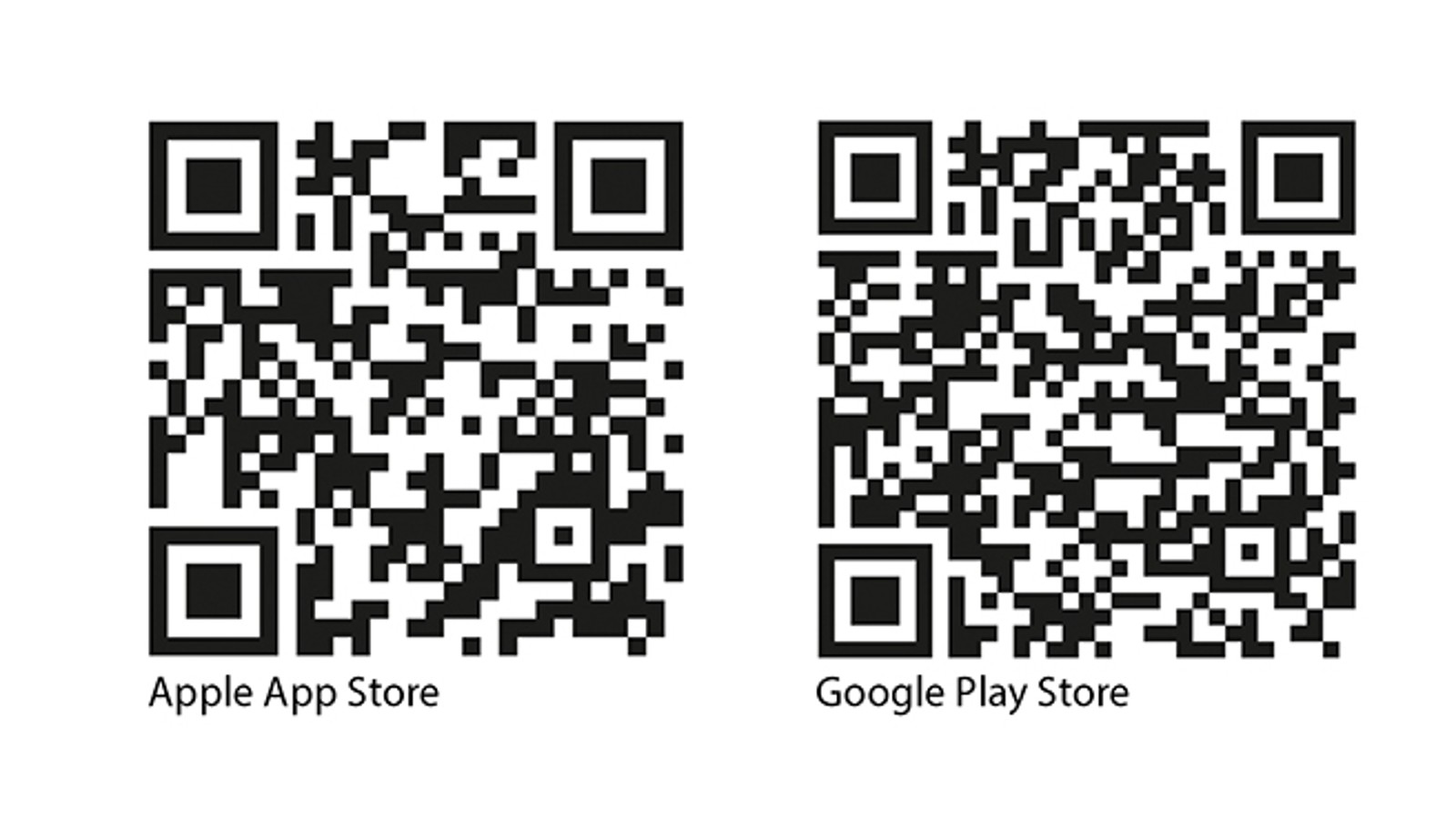 QR-koodi iOS Geberit Home -sovellusta ja Android Geberit Home -sovellusta varten. QR-koodi iOS Geberit Home -sovellusta ja Android Geberit Home -sovellusta varten.