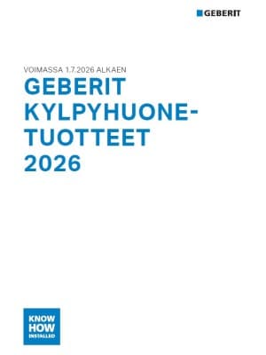 Geberit Kylpyhuonetuotteet hinnasto 2026 Geberit Kylpyhuonetuotteet hinnasto 2026