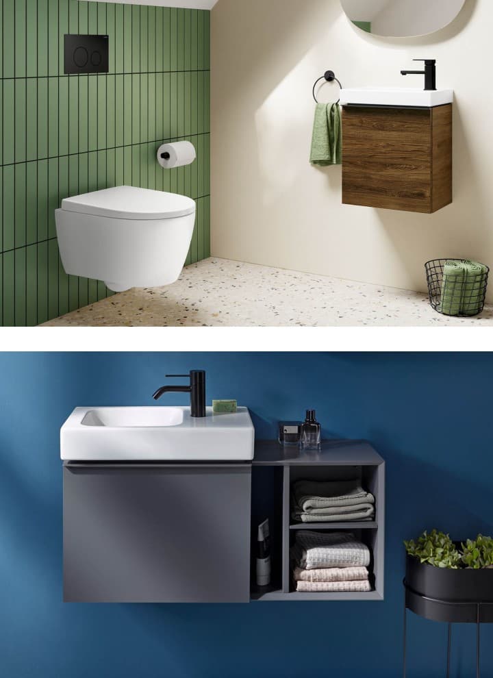 Pienen kylpyhuoneen kalusteratkaisuja Pienen kylpyhuoneen kalusteratkaisuja