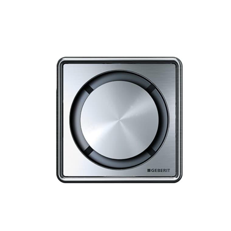 Geberit Cleanpoint -lattiakaivon design-kansi pyöreänä mallina. Geberit Cleanpoint -lattiakaivon design-kansi pyöreänä mallina.