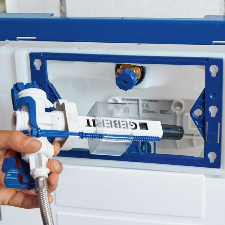 Kompaktin kokoinen Geberit 383 -täyttöventtiili Kompaktin kokoinen Geberit 383 -täyttöventtiili