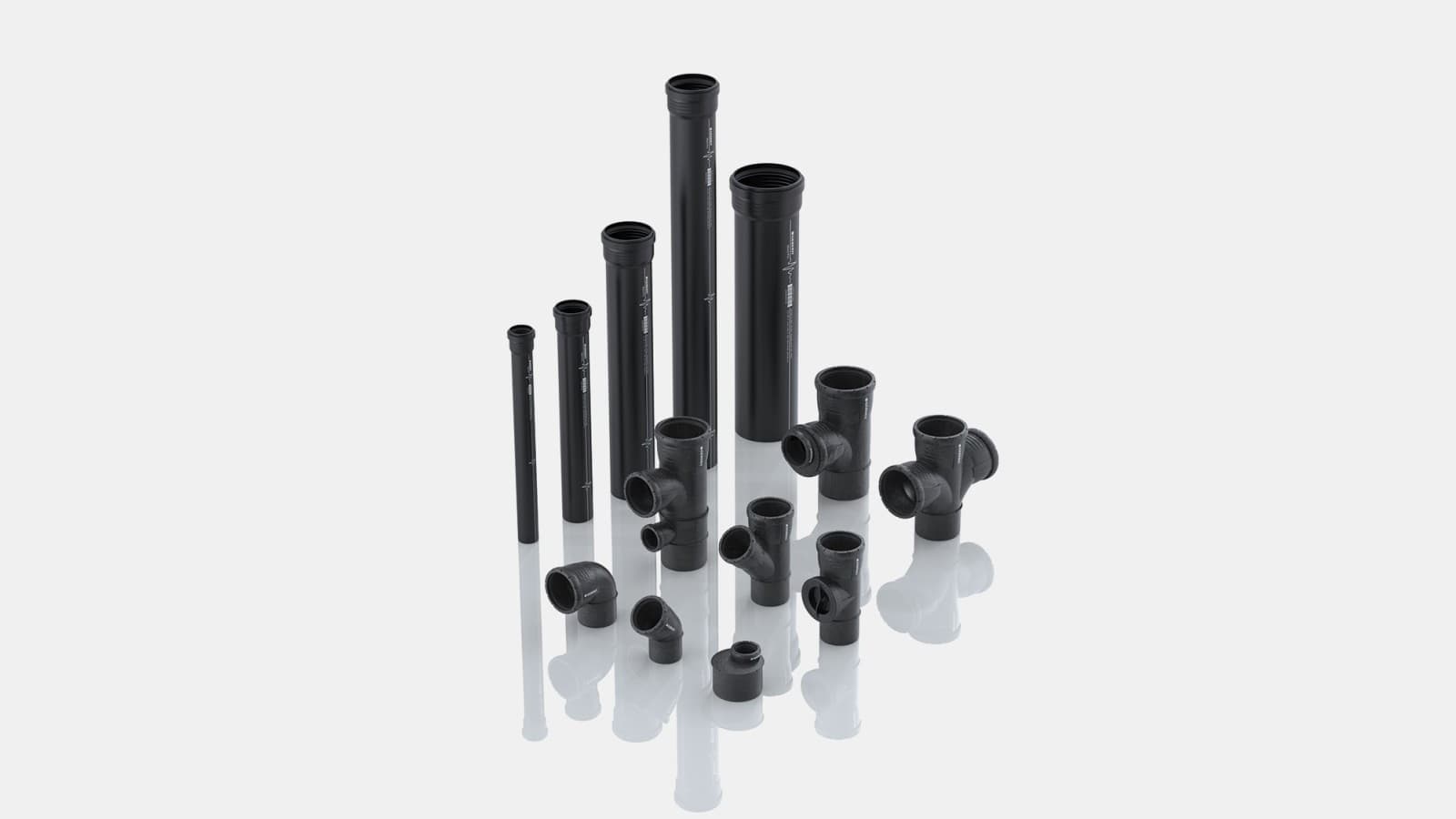 Fittings and pipelines in Geberit Silent-Pro drainage system Fittings and pipelines in Geberit Silent-Pro drainage system