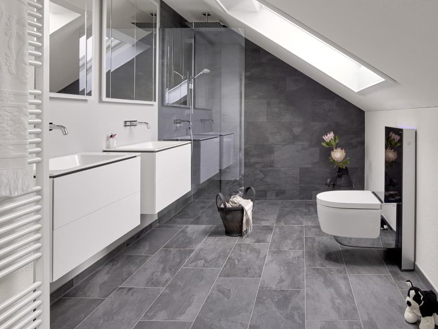 Kylpyhuone kaltevalla katolla Kylpyhuone kaltevalla katolla