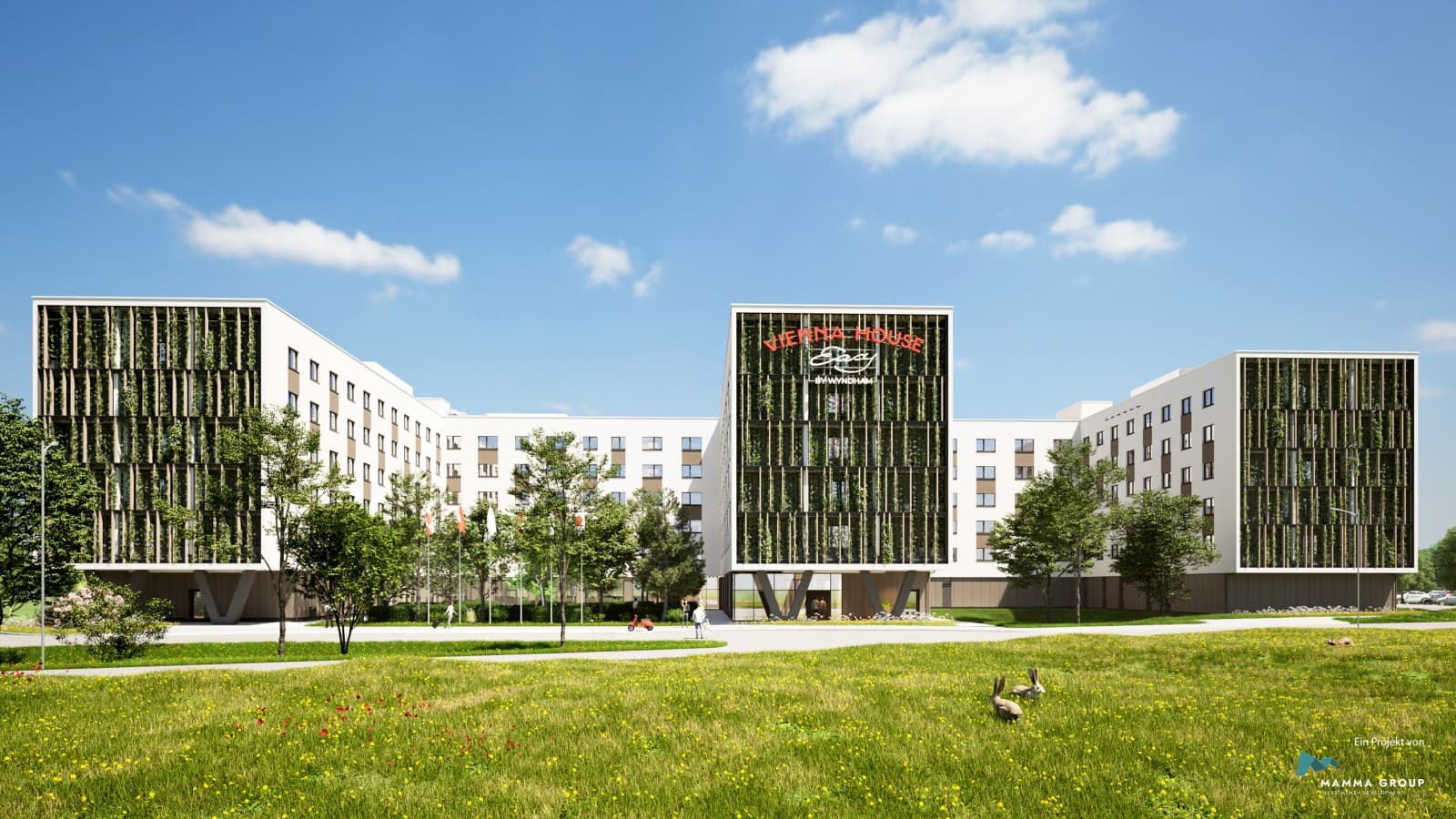 Euroopan suurin puuhybridirakenteinen hotelli avattiin Wienin Schwechatissa (© BKK3 Architektur) Euroopan suurin puuhybridirakenteinen hotelli avattiin Wienin Schwechatissa (© BKK3 Architektur)